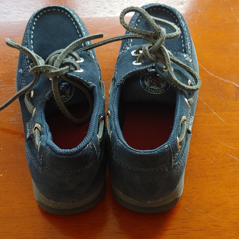 Nautica suede boat shoes with LEATHER 2 - Picture 3 of 4